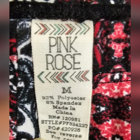 Floral Patterned Ladies Leggings Size M. - Picture 3 of 3